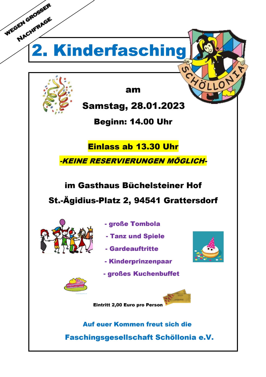 Plakat 2 Kinderfasching 2023