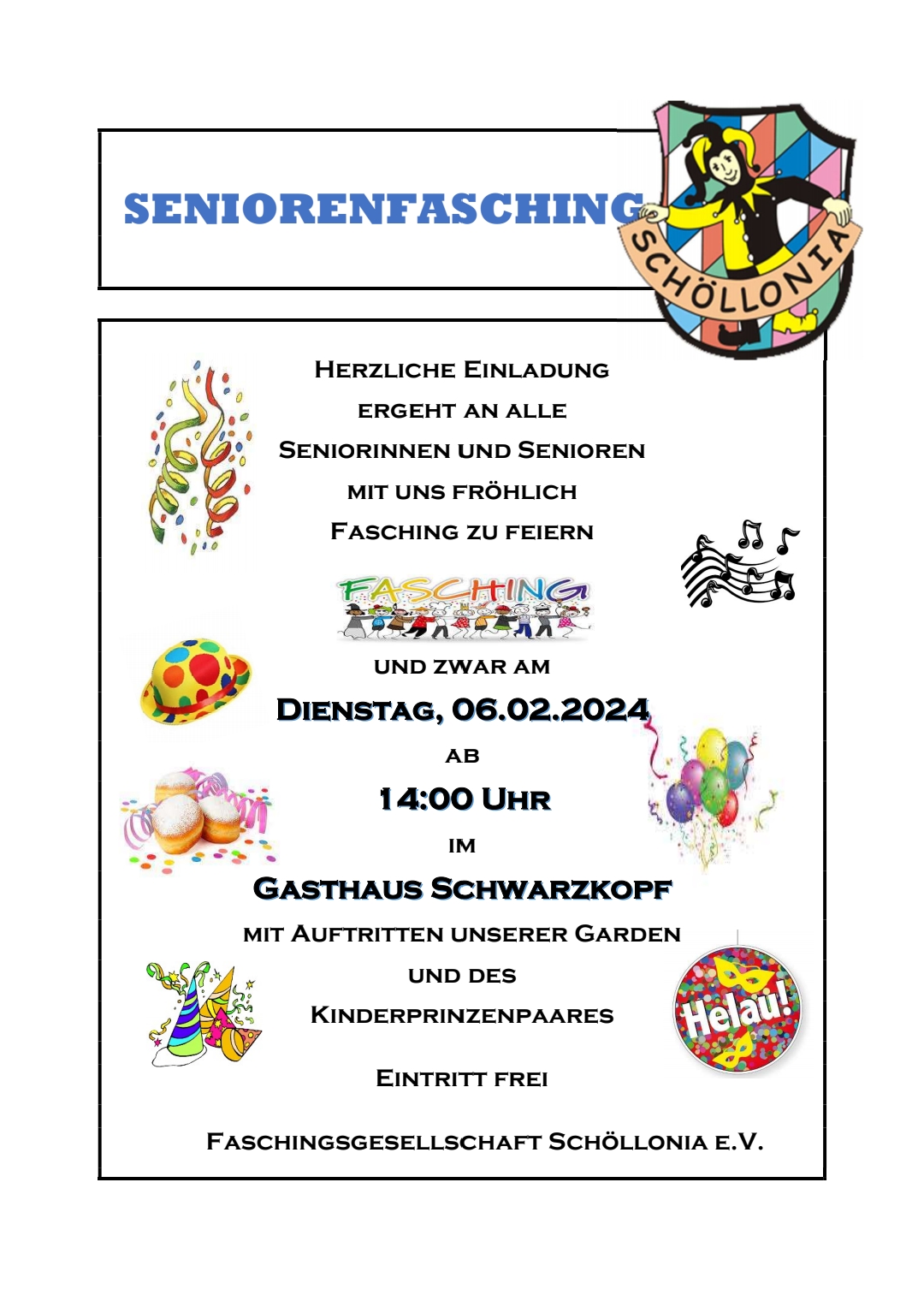 Seniorenfasching 2024 Plakat 240128 163848